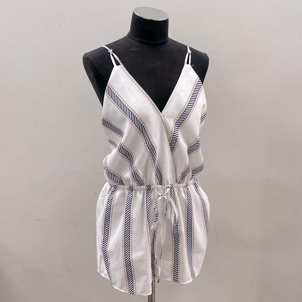 White striped Romper
